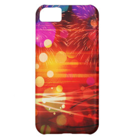Light Up the Sky Light Rays and Fireworks iPhone 5C Case