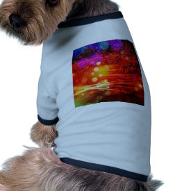 Light Up the Sky Light Rays and Fireworks Dog T-shirt