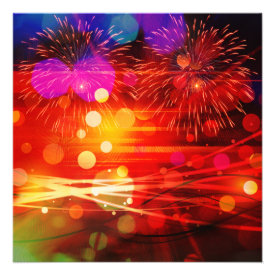 Light Up the Sky Light Rays and Fireworks Invitations