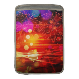 Light Up the Sky Light Rays and Fireworks MacBook Sleeves