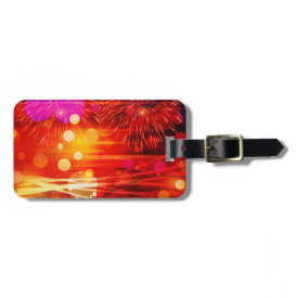 Light Up the Sky Light Rays and Fireworks Tags For Luggage