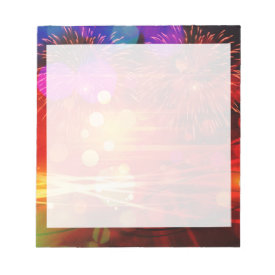 Light Up the Sky Light Rays and Fireworks Memo Pads
