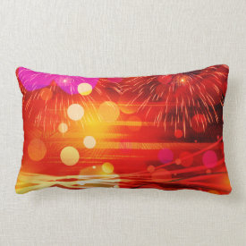 Light Up the Sky Light Rays and Fireworks Throw Pillows