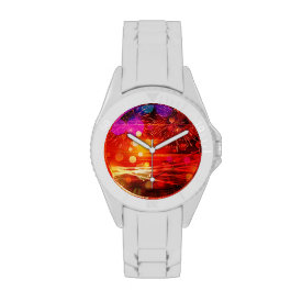 Light Up the Sky Light Rays and Fireworks Wrist Watches
