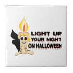 Light Up Your Night On Halloween Ceramic Tile
