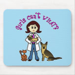 Light Veterinarian Girl Mousepads