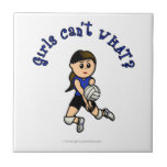 Light Volleyball Girl in Blue Uniform Ceramic Tile