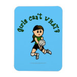 Light Volleyball Girl in Green Uniform Magnet