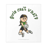 Light Volleyball Girl in Green Uniform Notepad