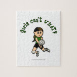 Light Volleyball Girl in Green Uniform Jigsaw Puzzles