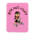 Light Volleyball Girl in Red Uniform Rectangle Magnet