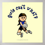 Light Volleyball in Blue Poster