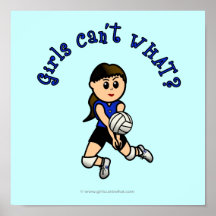 Light Volleyball in Blue Posters
