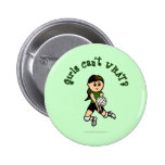 Light Volleyball in Green Pinback Button
