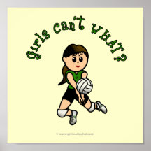 Light Volleyball in Green Print