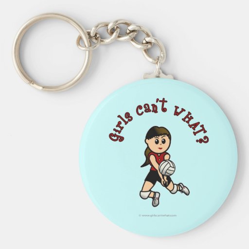 Light Volleyball in Red Keychain