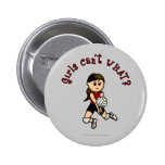 Light Volleyball in Red Pinback Buttons