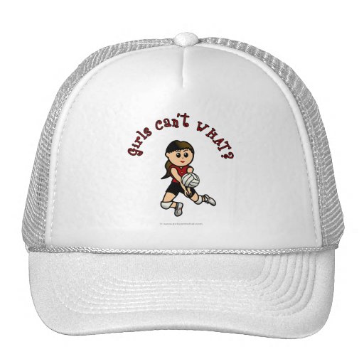 Light Volleyball in Red Trucker Hats