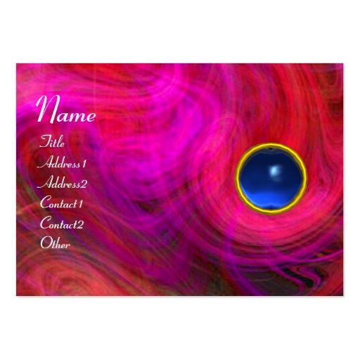 LIGHT VORTEX BLUE SAPPHIRE  purple red yellow Business Card (front side)