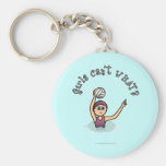 Light Water Polo Player Girl Keychain