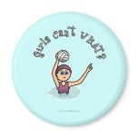 Light Water Polo Player Girl Magnet