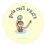 Light Water Polo Player Girl Stickers
