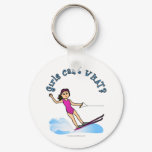 Light Water Skier Girl Keychains