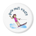 Light Water Skier Girl Magnets