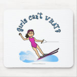 Light Water Skier Girl Mousepads