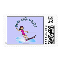 Light Water Skier Girl postage