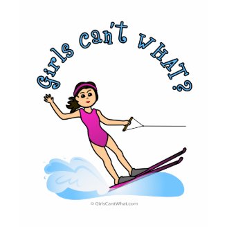 Light Water Skier Girl T Shirt
