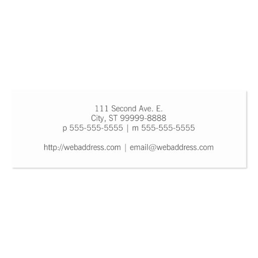 Light White "Watermark Style" Scales of Justice Business Card Template (back side)