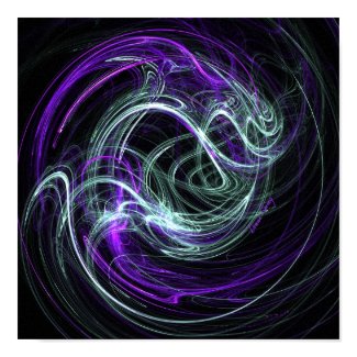 Light Within - Violet & Indigo Swirls on Canvas Poster