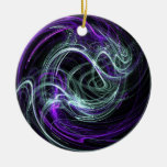 Light Within - Violet & Indigo Swirls Christmas Tree Ornament