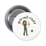 Light Woman Archery in Camouflage Button