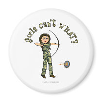 Light Woman Archery in Camouflage Fridge Magnet