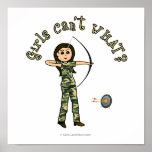 Light Woman Archery in Camouflage Poster