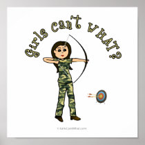 Light Woman Archery in Camouflage Poster