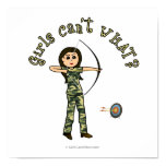 Light Woman Archery in Camouflage Poster