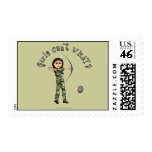 Light Woman Archery in Camouflage Stamp