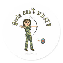 Light Woman Archery in Camouflage stickers
