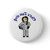 Light Woman Astronaut Pinback Button