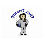 Light Woman Astronaut Post Card