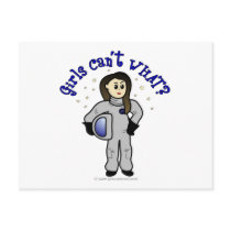Light Woman Astronaut Post Card