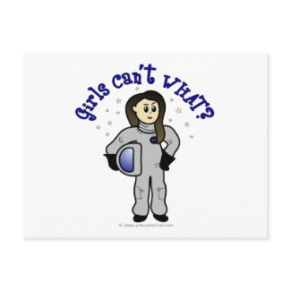 Light Woman Astronaut Post Card