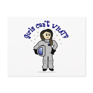Light Woman Astronaut Post Card