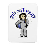 Light Woman Astronaut Rectangle Magnet