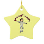 Light Woman Fencing Christmas Ornament