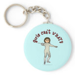 Light Woman Fencing Keychain