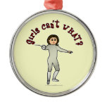 Light Woman Fencing Ornaments
